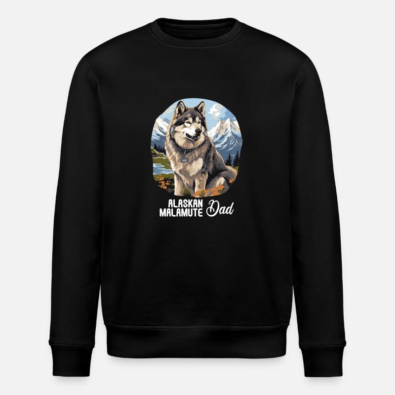 Chien Malamute d’Alaska - Sweat bio ROLLER Stanley/Stella Unisexe - noir