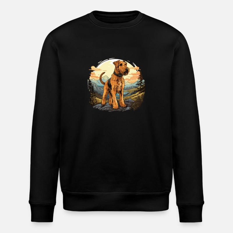 Chien Airedale Terrier - Sweat bio ROLLER Stanley/Stella Unisexe - noir
