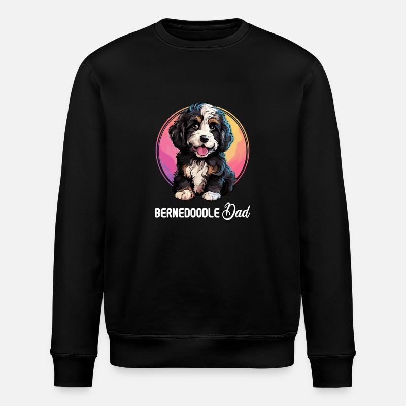 Hund Bernedoodle - Stanley/Stella Unisex Bio-Sweatshirt ROLLER - Schwarz