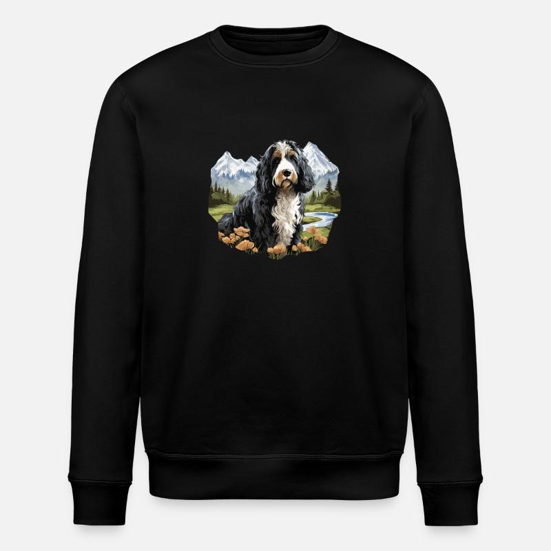 Dog Bernedoodle - Stanley/Stella ROLLER Unisex Organic Sweatshirt - black