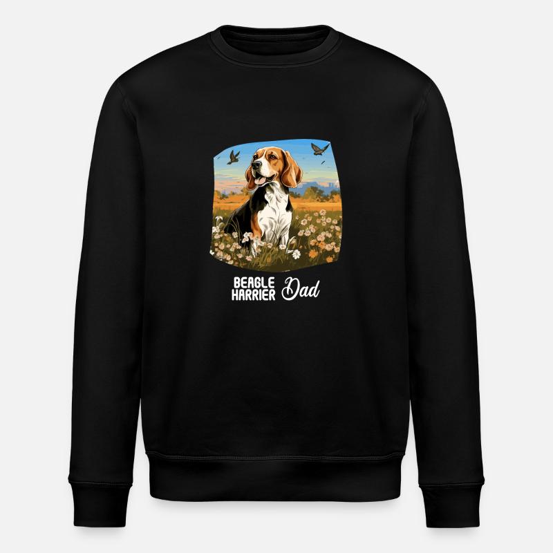 Dog Beagle Harrier - Stanley/Stella ROLLER Unisex Organic Sweatshirt - black
