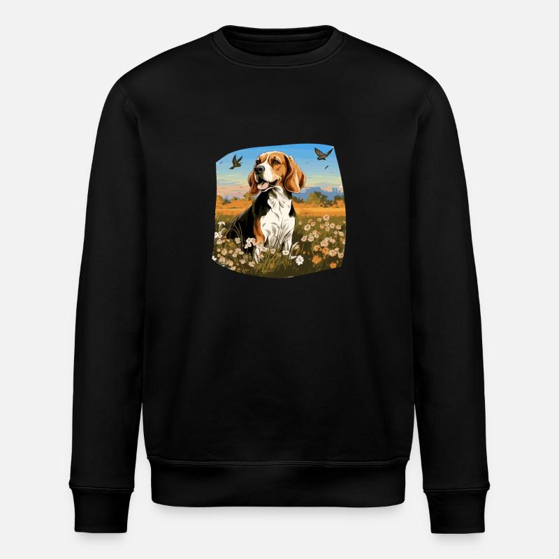 Dog Beagle Harrier - Stanley/Stella ROLLER Unisex Organic Sweatshirt - black
