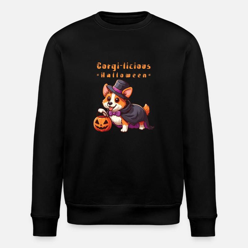Halloween-Corgi - Stanley/Stella Unisex Bio-Sweatshirt ROLLER - Schwarz