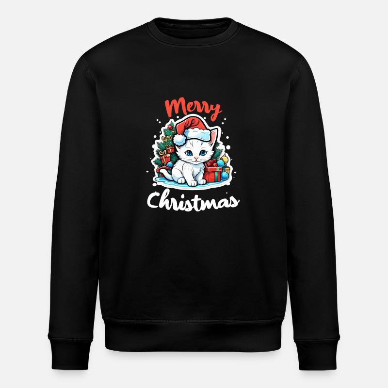 chat noel - joyeux noel - Sweat bio ROLLER Stanley/Stella Unisexe - noir