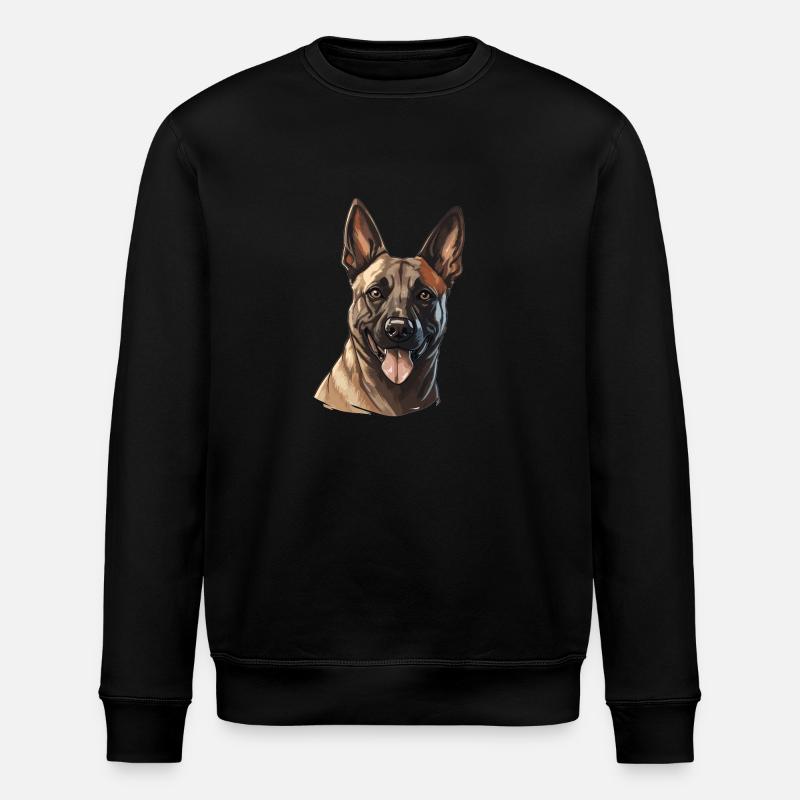 Hund Belgischer Schäferhund - Stanley/Stella Unisex Bio-Sweatshirt ROLLER - Schwarz