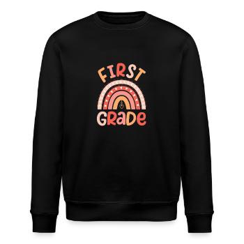 Erste Klasse, 1. Mannschaft, Regenbogenlehrer - Stanley/Stella Unisex Bio-Sweatshirt ROLLER - Schwarz - Vorne - Nik (191cm)