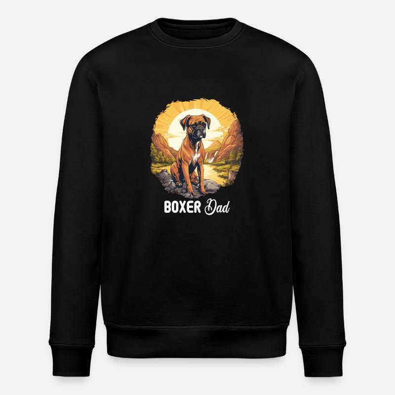 Hund Boxer - Stanley/Stella Unisex Bio-Sweatshirt ROLLER - Schwarz