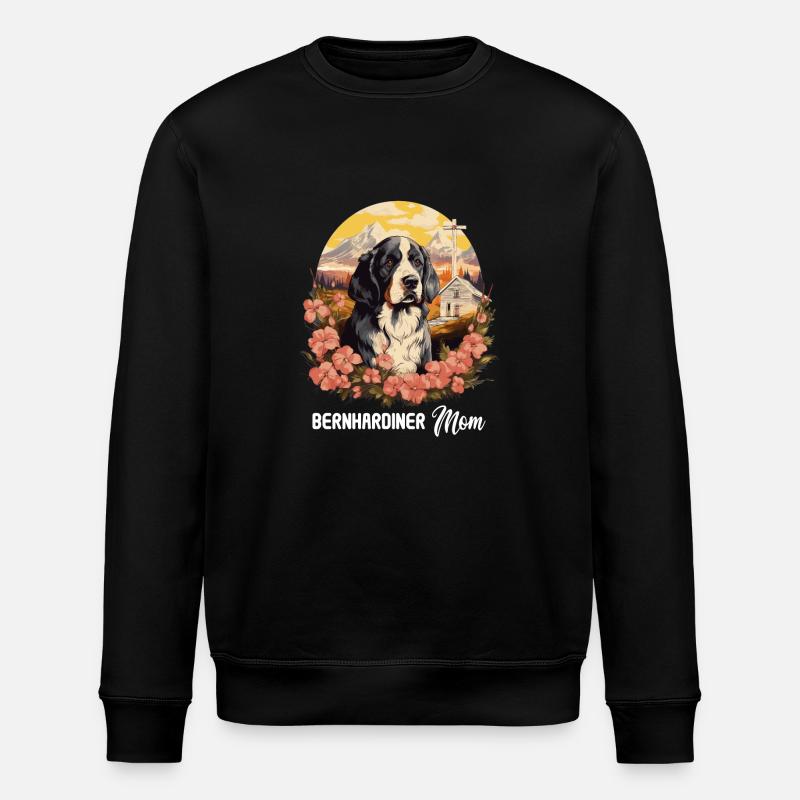 Hund Bernhardiner - Stanley/Stella Unisex Bio-Sweatshirt ROLLER - Schwarz