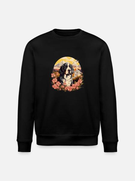 Dog St. Bernard - Stanley/Stella ROLLER Unisex Organic Sweatshirt - black