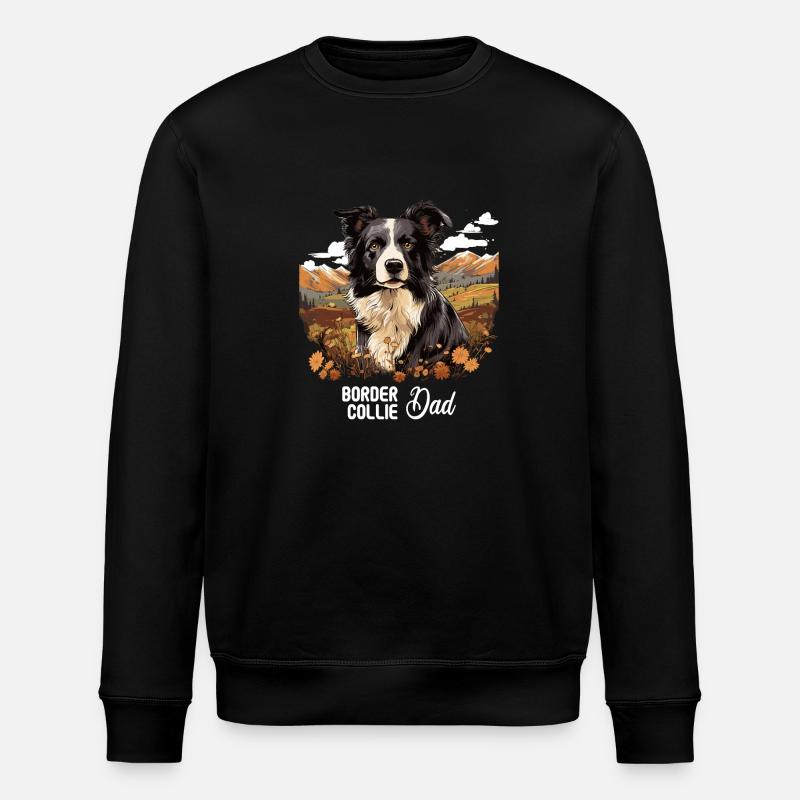 Chien Border Collie - Sweat bio ROLLER Stanley/Stella Unisexe - noir