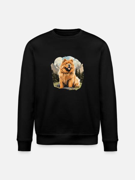 Hund Chow Chow - Stanley/Stella Unisex Bio-Sweatshirt ROLLER - Schwarz