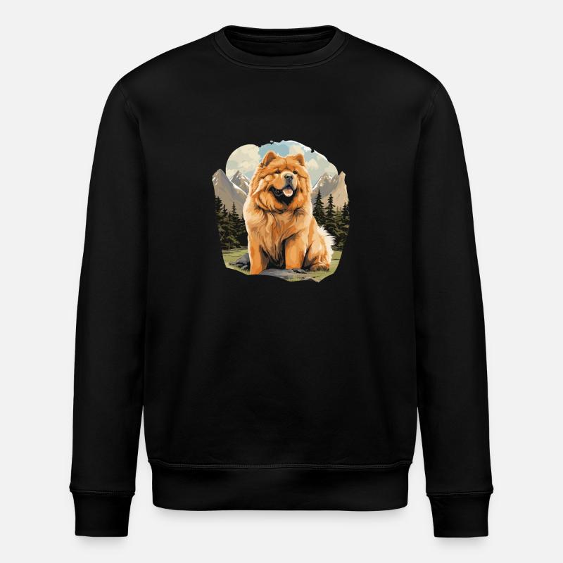 Hund Chow Chow - Stanley/Stella Unisex Bio-Sweatshirt ROLLER - Schwarz