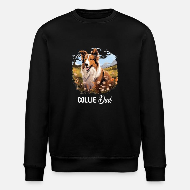 Hund Collie - Stanley/Stella Unisex Bio-Sweatshirt ROLLER - Schwarz