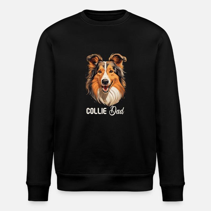 Chien Collie - Sweat bio ROLLER Stanley/Stella Unisexe - noir