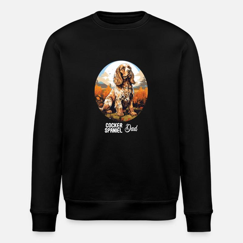 Hund Cocker Spaniel - Stanley/Stella Unisex Bio-Sweatshirt ROLLER - Schwarz