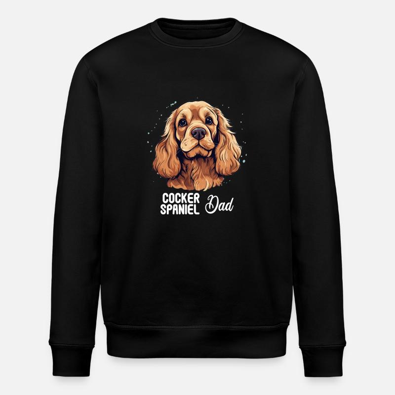 Dog Cocker Spaniel - Stanley/Stella ROLLER Unisex Organic Sweatshirt - black