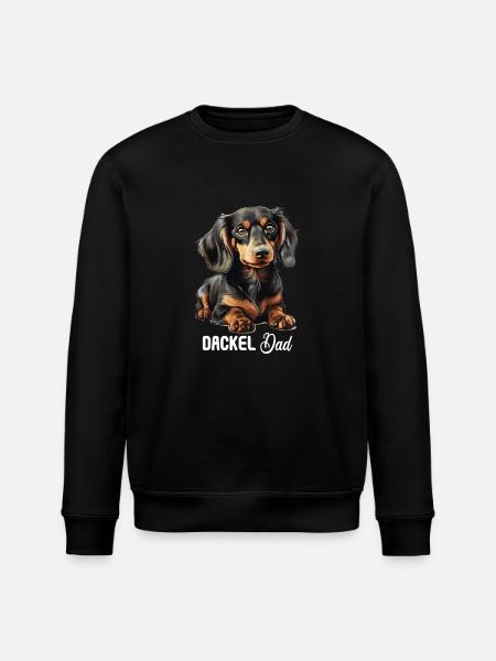 Dog Dachshund - Stanley/Stella ROLLER Unisex Organic Sweatshirt - black