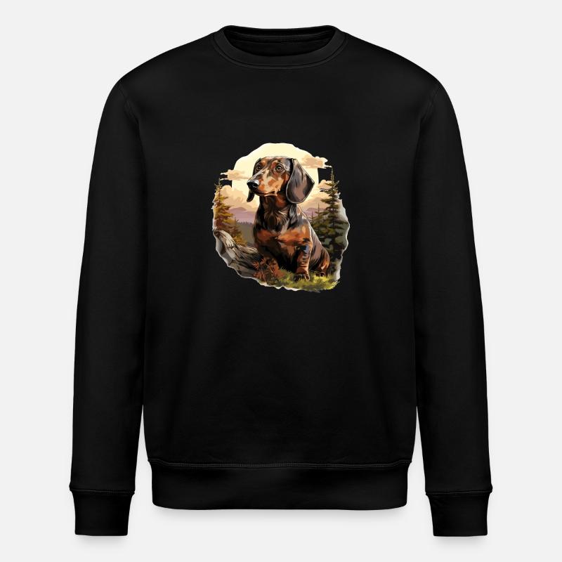 Chien teckel - Sweat bio ROLLER Stanley/Stella Unisexe - noir