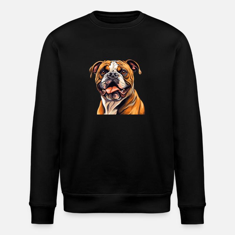 Chien Bouledogue anglais - Sweat bio ROLLER Stanley/Stella Unisexe - noir