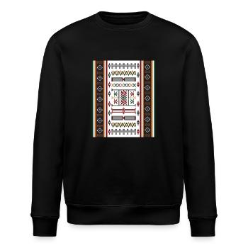 AMAZIGH BERBERSYMBOL MZABE TEPPICH - Stanley/Stella Unisex Bio-Sweatshirt ROLLER - Schwarz - Vorne - Nik (191cm)
