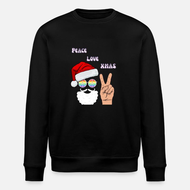 Peace Love Xmas | XMAS - Stanley/Stella ROLLER Unisex Organic Sweatshirt - black