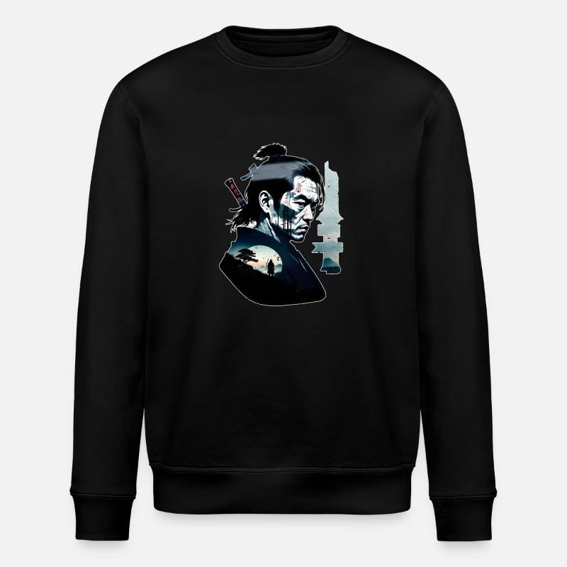 Samurai-Krieger - Japan - Dämon - Stanley/Stella Unisex Bio-Sweatshirt ROLLER - Schwarz