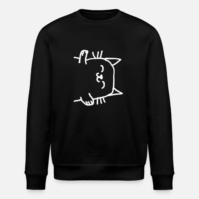 Katze Tier - Stanley/Stella Unisex Bio-Sweatshirt ROLLER - Schwarz