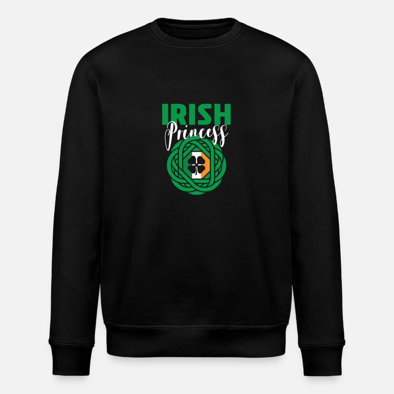 Irsk prinsesse Keltisk knude St. Patrick's - Stanley/Stella økologisk unisex-sweatshirt ROLLER - sort