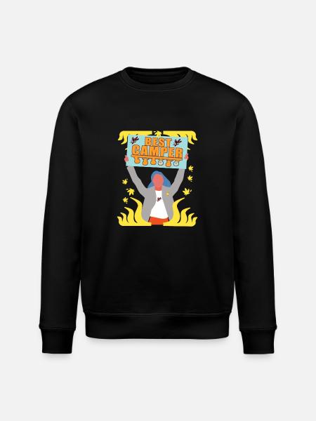 Camping - Nature - Stanley/Stella ROLLER Unisex Organic Sweatshirt - black