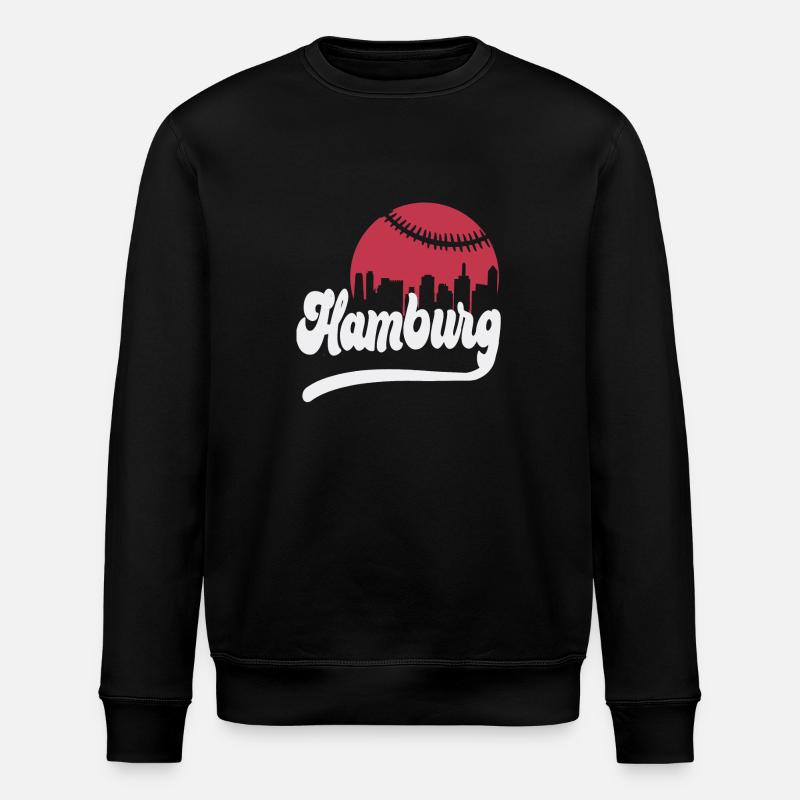Baseball skyline Hamburg - Stanley/Stella Unisex Bio-Sweatshirt ROLLER - Schwarz