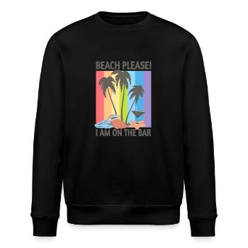 Beach please - Stanley/Stella ROLLER Unisex Organic Sweatshirt - black - Front - Nik (191cm)