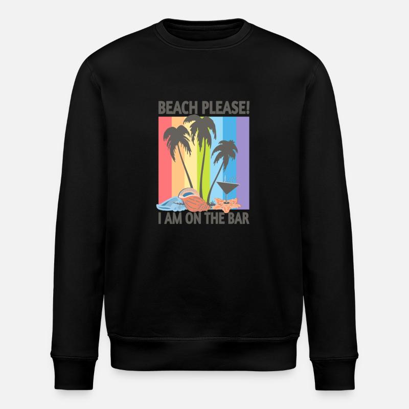 Beach please - Stanley/Stella ROLLER Unisex Organic Sweatshirt - black