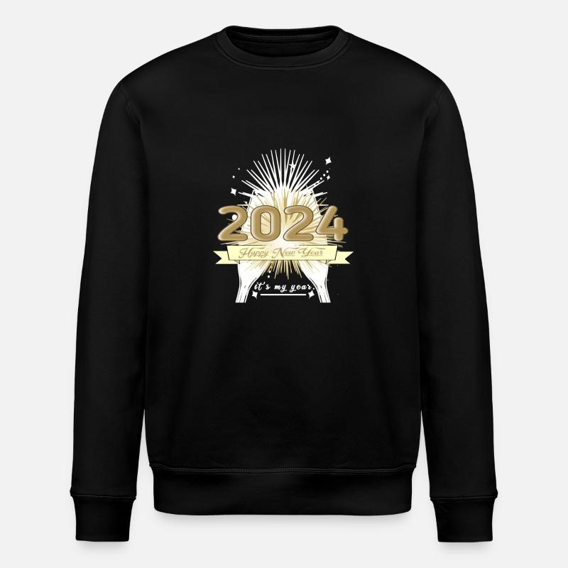 Neujahr 2024 - Stanley/Stella Unisex Bio-Sweatshirt ROLLER - Schwarz