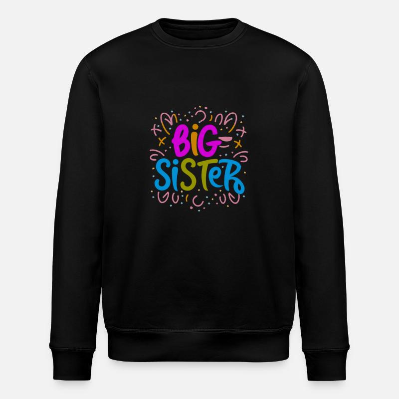 GROßE SCHWESTER - Stanley/Stella Unisex Bio-Sweatshirt ROLLER - Schwarz