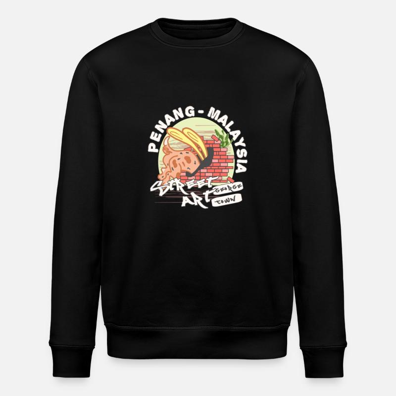 Art de rue de Penang - Sweat bio ROLLER Stanley/Stella Unisexe - noir