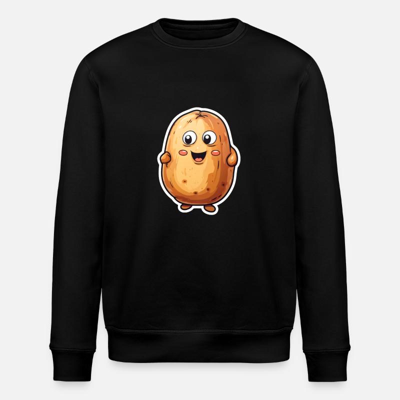 Pomme de terre Kawaii - Sweat bio ROLLER Stanley/Stella Unisexe - noir