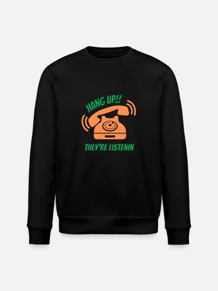 hang up the phone - Stanley/Stella ROLLER Unisex Organic Sweatshirt - black