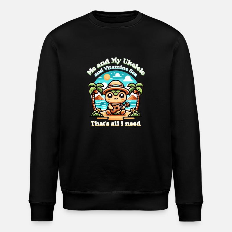 Ich und meine Ukelele - Stanley/Stella Unisex Bio-Sweatshirt ROLLER - Schwarz