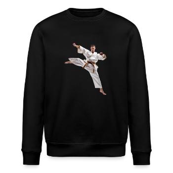 Karate ist eine anspruchsvolle Kampfkunst - Stanley/Stella Unisex Bio-Sweatshirt ROLLER - Schwarz - Vorne - Nik (191cm)