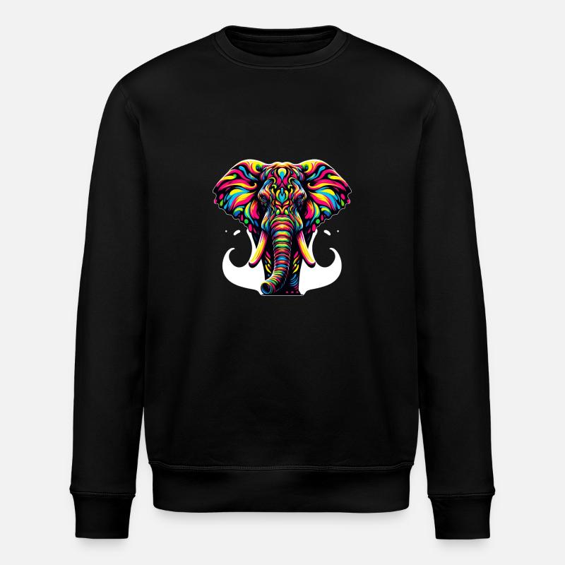 Elephant - Stanley/Stella ROLLER Unisex Organic Sweatshirt - black