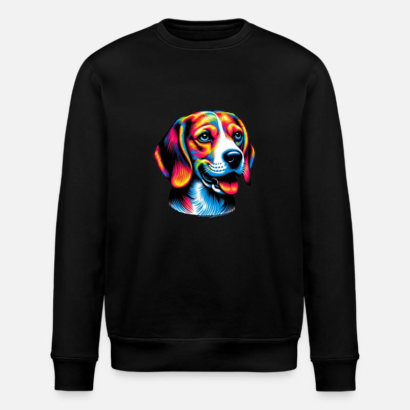 Beagle Hund - Stanley/Stella Unisex Bio-Sweatshirt ROLLER - Schwarz