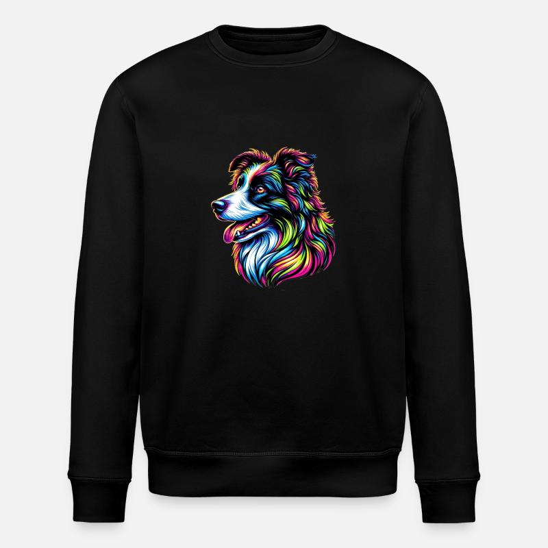 Chien Border Collie - Sweat bio ROLLER Stanley/Stella Unisexe - noir