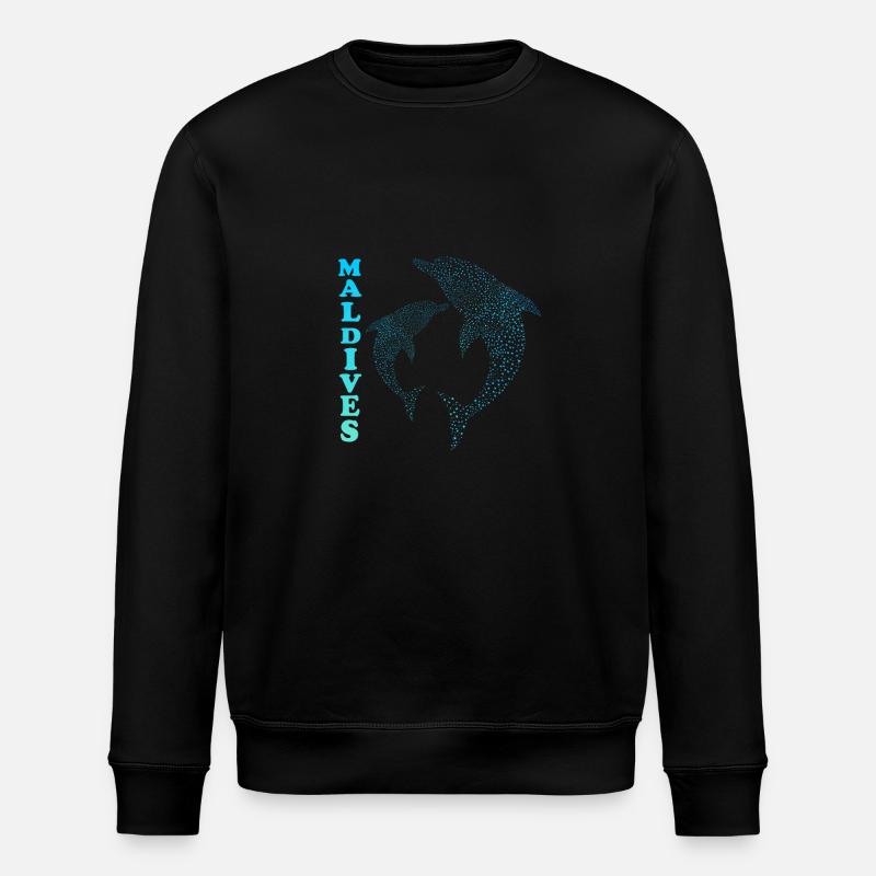 Malediven Delfine Maldives Dolphins - Stanley/Stella Unisex Bio-Sweatshirt ROLLER - Schwarz