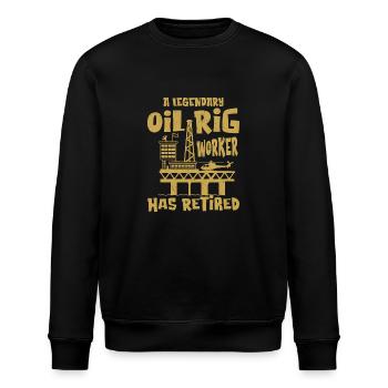 Un travailleur légendaire d’une plate-forme pétrolière a pris sa retraite dans un champ pétrolifère - Sweat bio ROLLER Stanley/Stella Unisexe - noir - Devant - Nik (191cm)