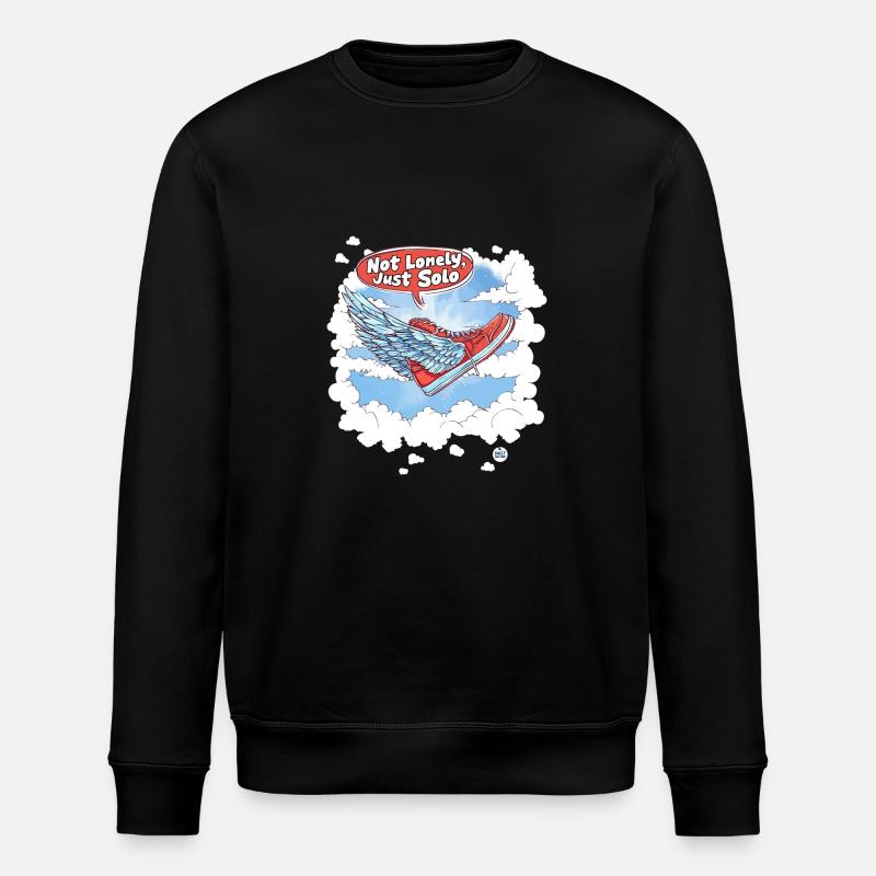 Not Lonely, Just Solo - Stanley/Stella ROLLER Unisex Organic Sweatshirt - black
