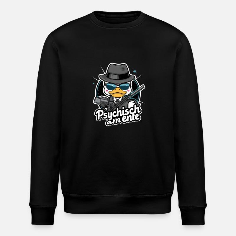 Psychisch am Ente - Stanley/Stella Unisex Bio-Sweatshirt ROLLER - Schwarz