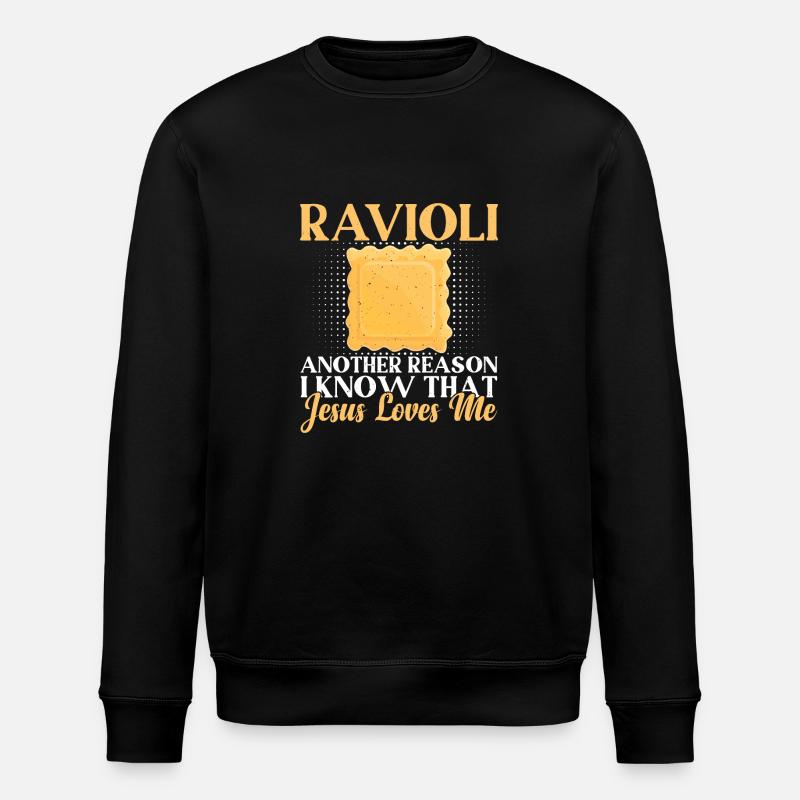 Ravioli Jésus - Sweat bio ROLLER Stanley/Stella Unisexe - noir