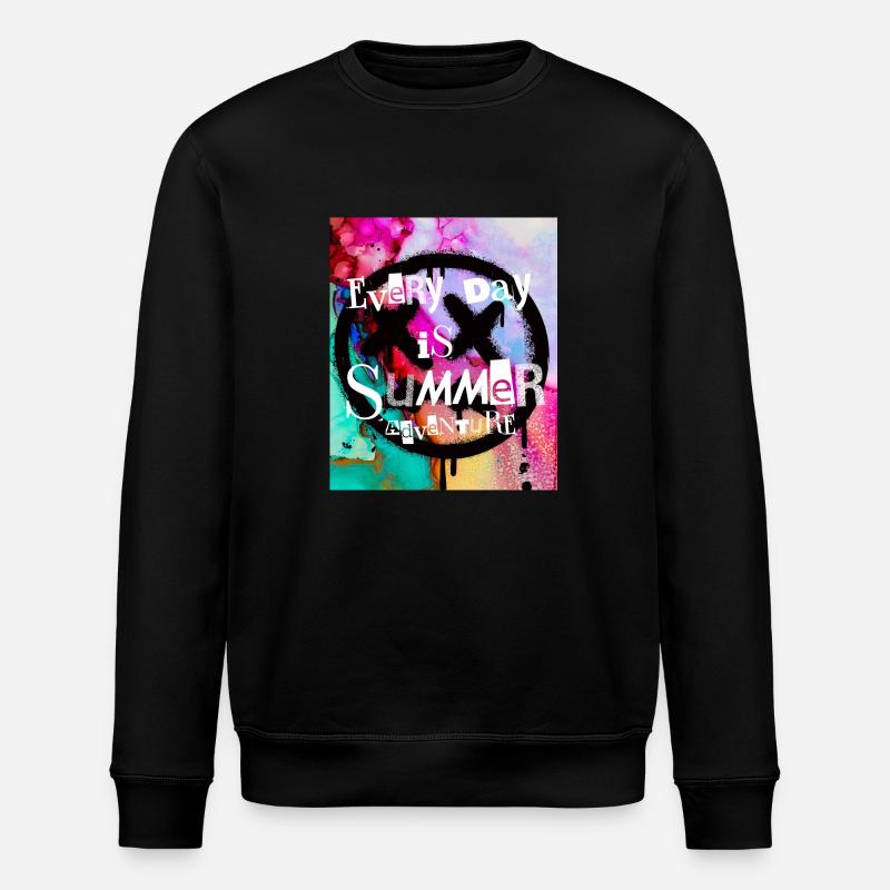 Every day is summeradventure - Sweat bio ROLLER Stanley/Stella Unisexe - noir