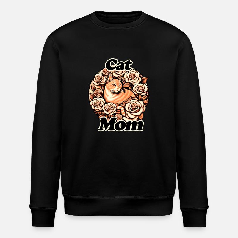 Katzen-Mama - Stanley/Stella Unisex Bio-Sweatshirt ROLLER - Schwarz