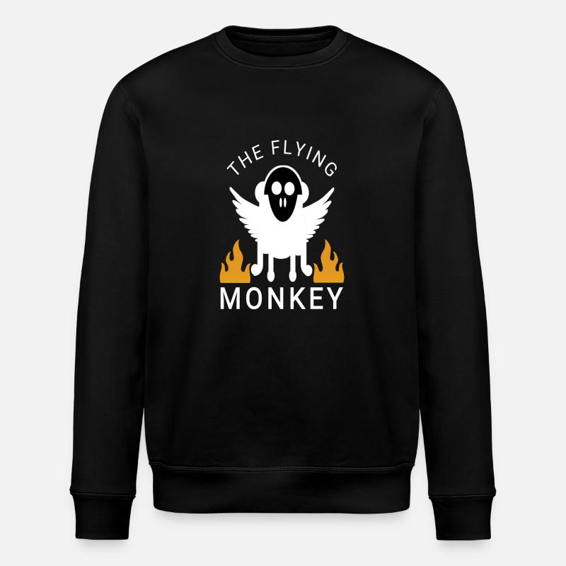 The flying monkey - Stanley/Stella ROLLER Unisex Organic Sweatshirt - black
